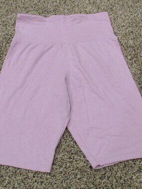 Secret Treasures Pull On Bermuda Shorts Womens L 12-14 Purple Elastic Athletic